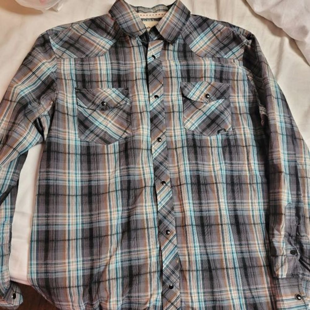 Coastal Plaid Button down Shirt‎
